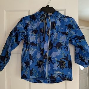 LL Bean dinosaur raincoat jacket size 6x / 7